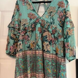 RAGA Teal Floral Dress